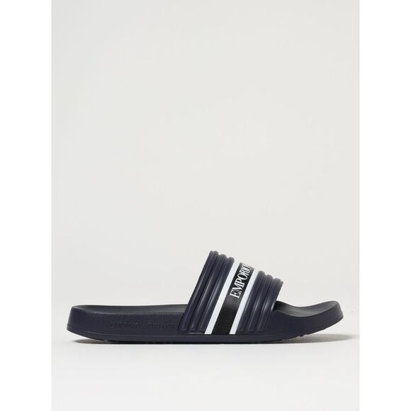 サンダル EMPORIO ARMANI SWIMWEAR Men Sandals  Blue Amazon.com | A | X ARMANI EXCHANGE Men's Bob Logo Sandal